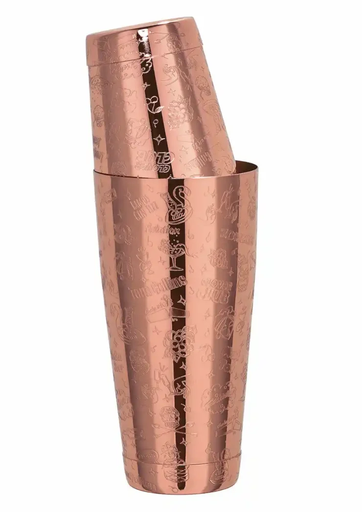 Shaker bostoński dwu-częściowy. "Cocktail Design". Miedziany